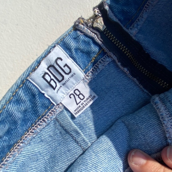 BDG Skort denim button front distressed raw hem womens 28 urban outfitters - Picture 3 of 10